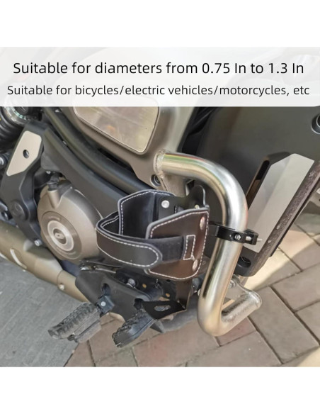 Soporte para Taza PoverDonunt Ajustable Negro para Bicicleta