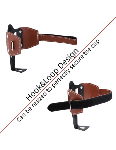 Soporte para Taza PoverDonunt Ajustable Negro para Bicicleta