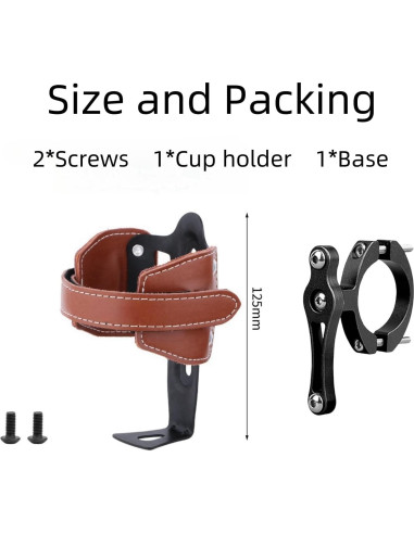 Soporte para Taza PoverDonunt Ajustable Negro para Bicicleta