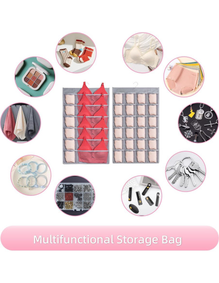 Organizador Colgante Doble Cara QoeCycth 75x46cm Tela Oxford