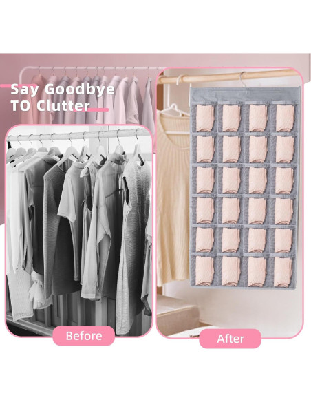 Organizador Colgante Doble Cara QoeCycth 75x46cm Tela Oxford