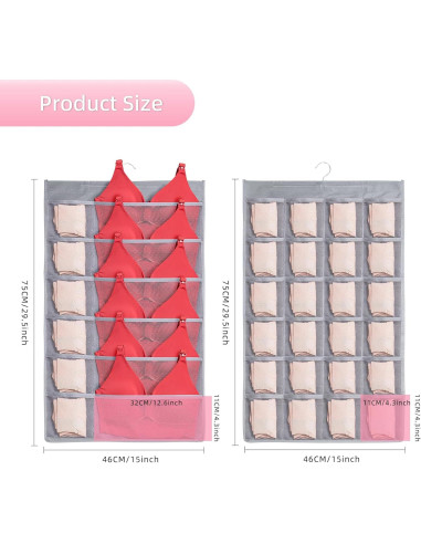 Organizador Colgante Doble Cara QoeCycth 75x46cm Tela Oxford