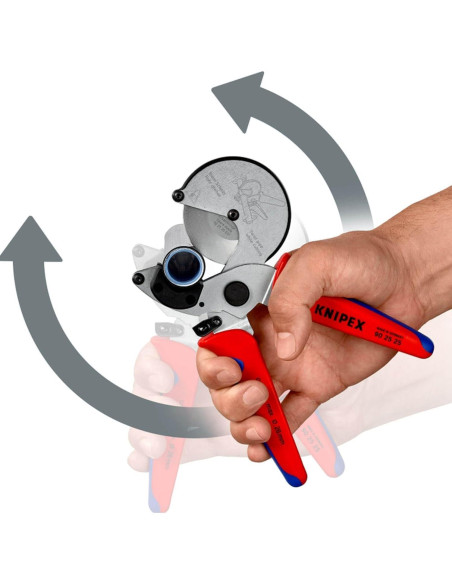 Cortadora de Tubos KNIPEX 90 25 25 para Plásticos y Aluminio