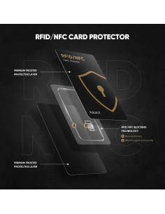 VULKIT Tarjetas Bloqueadoras RFID 2 Pack Protección NFC 2