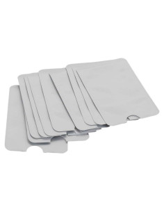 10 Fundas Antibloqueo RFID UEETEK para Tarjetas de Crédito Plata