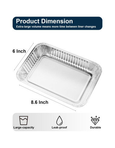 Bandejas de Goteo Desechables Matchwaves para Grill Weber 20 Pcs