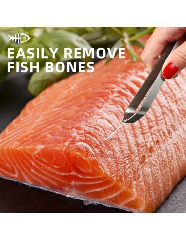 Kit de Pinzas para Espinas de Pescado Notoke - Acero Inoxidable (2 PZS)