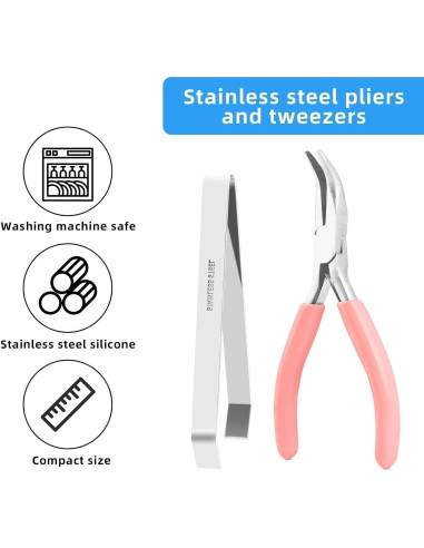 Kit de Pinzas para Espinas de Pescado Notoke - Acero Inoxidable (2 PZS)