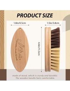 Honeydak 2 Cepillos de Verduras de Madera para Limpiar Patatas y Zanahorias 2