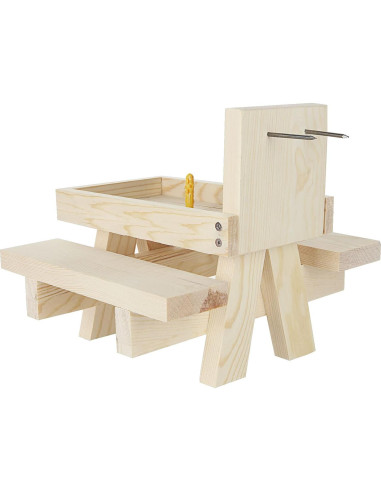 Comedero para Ardillas SENENQU con Paraguas y Soporte para Mazorcas