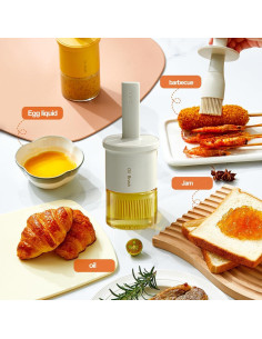 Dispensador de Aceite de Vidrio RFetomax con Cepillo Silicona 2