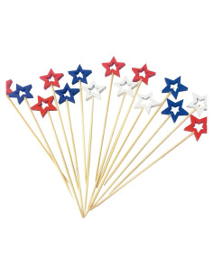 Paquete de 50 Palillos de Cóctel Patrióticos NUMONE 11.94 cm