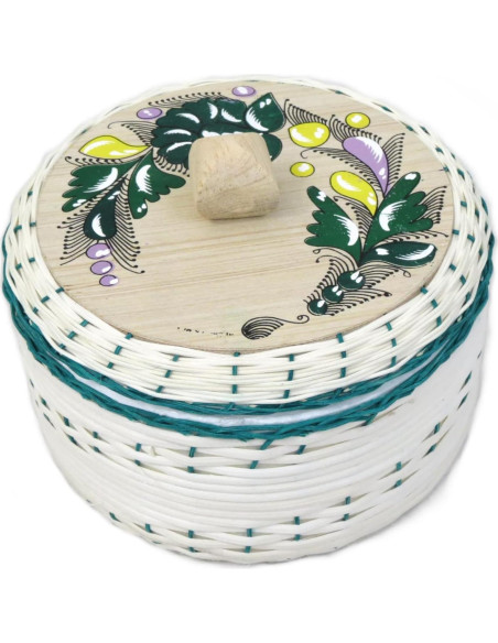 Cesta para Tortillas Mexicana Leos Imports - Paja y Espuma 20cm