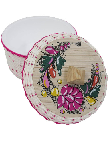 Cesta para Tortillas Mexicana Leos Imports - Paja y Espuma 20cm