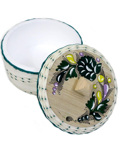 Cesta para Tortillas Mexicana Leos Imports - Paja y Espuma 20cm