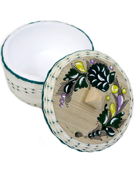 Cesta para Tortillas Mexicana Leos Imports - Paja y Espuma 20cm