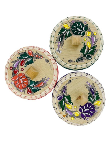 Cesta para Tortillas Mexicana Leos Imports - Paja y Espuma 20cm