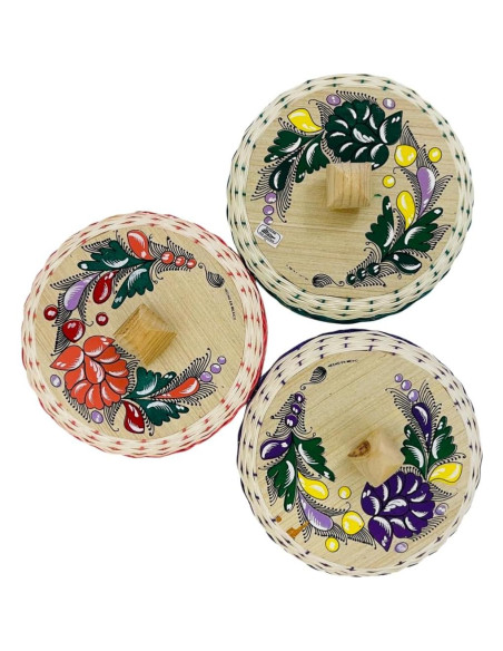 Cesta para Tortillas Mexicana Leos Imports - Paja y Espuma 20cm