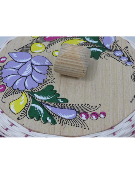 Cesta para Tortillas Mexicana Leos Imports - Paja y Espuma 20cm