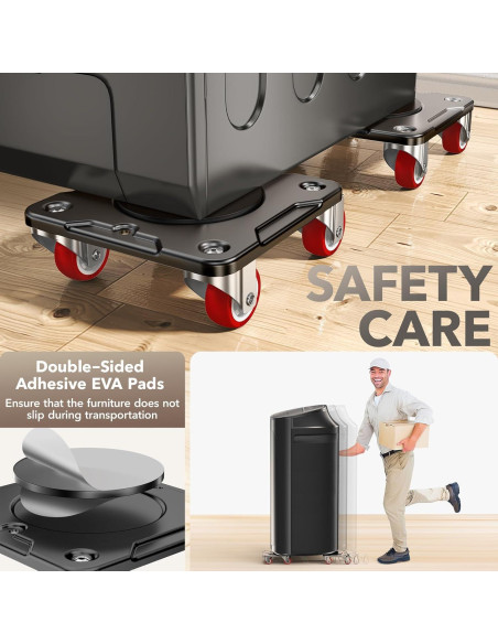 Carretilla de Muebles WOUOW con Elevador y Ruedas 499 kg