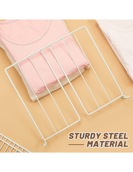 Divisores de Estante de Alambre Amylove 12 Pcs para Closet Divisores de Estante de Alambre Amylove 12 Pcs para Closet