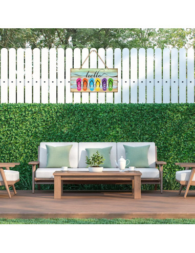 Señal de Madera Tatuo Hola Verano 30x15 cm Decoración