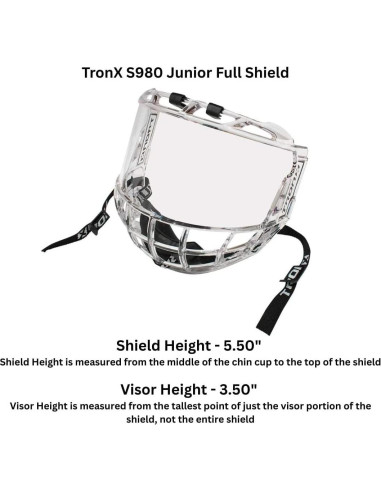 Escudo Completo de Hockey TronX S980 JR Anti-Rayas y Anti-Vaho