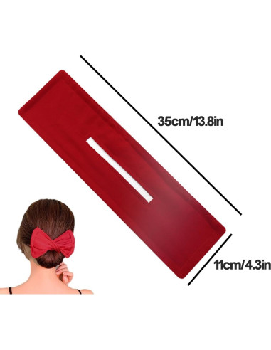 Juego de 3 Fabricantes de Moño de Cabello IRITEC - Negro, Blanco, Rojo