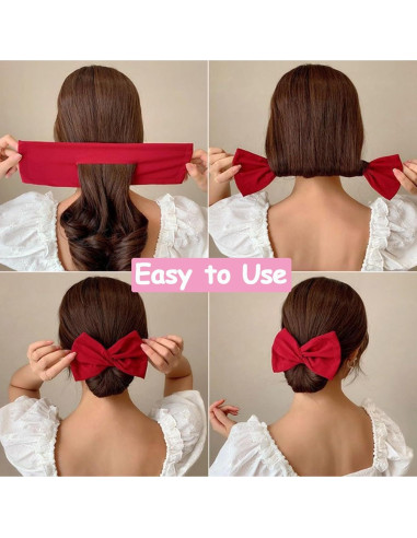 Juego de 3 Fabricantes de Moño de Cabello IRITEC - Negro, Blanco, Rojo