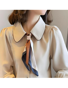 Clips de Bufanda Vintage para Mujeres - Dorado Rosa - 15.5x15mm 2