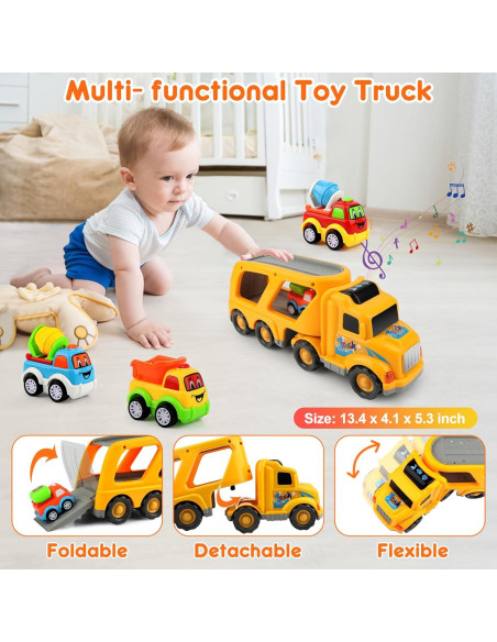 Camión de Construcción Juguete Nicmore 5 en 1 para Niños