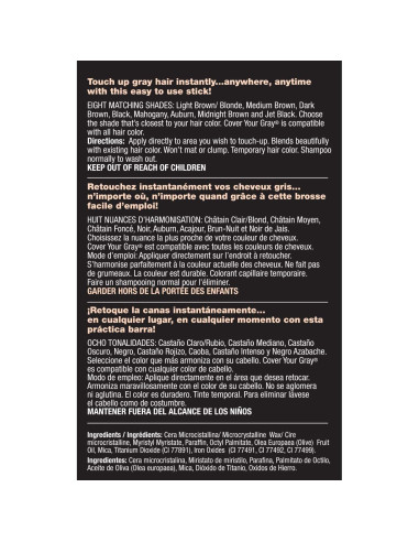 Tinte Toque Rápido Cubrir Tu Cabello Gris - Negro 1 Cuenta