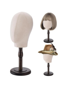 Cabeza de Maniquí Peohud 21" Lienzo con Soporte Madera