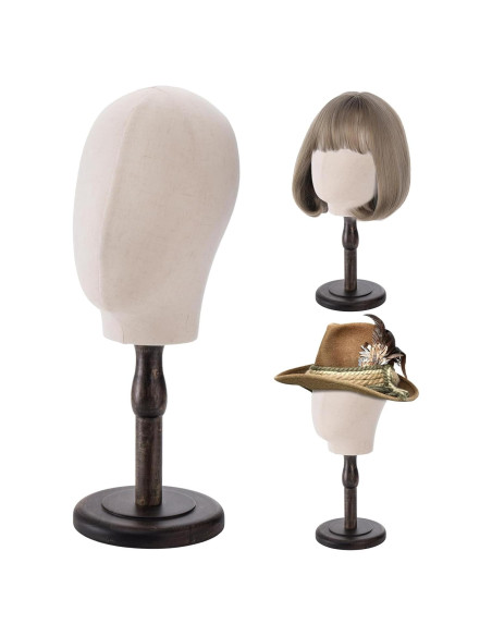 Cabeza de Maniquí Peohud 21" Lienzo con Soporte Madera