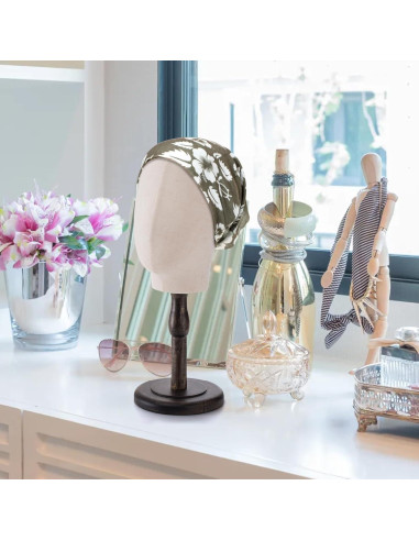 Cabeza de Maniquí Peohud 21" Lienzo con Soporte Madera