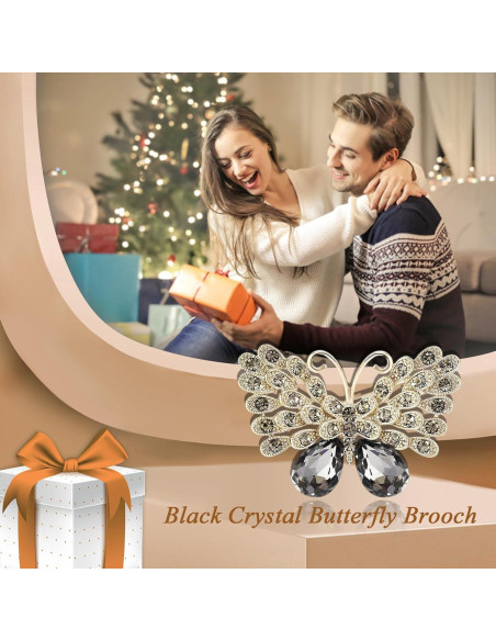 Broche de Mariposa EMEGCY de Cristal y Esmalte para Mujeres Broche de Mariposa EMEGCY de Cristal y Esmalte para Mujeres