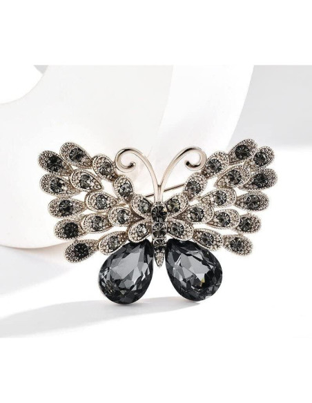 Broche de Mariposa EMEGCY de Cristal y Esmalte para Mujeres Broche de Mariposa EMEGCY de Cristal y Esmalte para Mujeres
