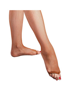 Medias de Baile Latino Punta Abierta Talla Única Café 2