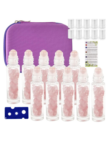 Botellas de Rodillo de Aceite Esencial 10ml Fengshuisale con Estuche