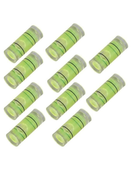 10 Niveles de Burbuja Cilíndricos Hegebeck 8x20mm PMMA