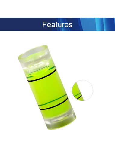 10 Niveles de Burbuja Cilíndricos Hegebeck 8x20mm PMMA