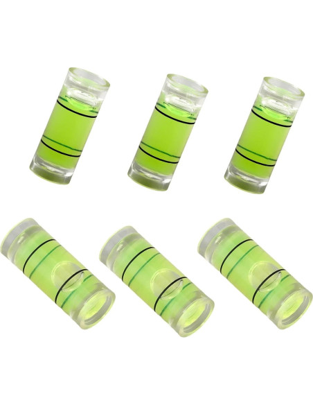 10 Niveles de Burbuja Cilíndricos Hegebeck 8x20mm PMMA