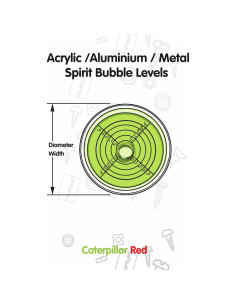 Nivel de Burbuja Magnético Circular Caterpillar Red 60mm Verde 2