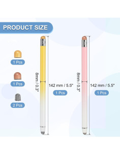 Bolígrafos Stylus PATIKIL 2 Pcs Alta Sensibilidad Táctil 2