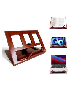 Soporte de Libro de Bambú Ajustable Muracktange 23x33 cm