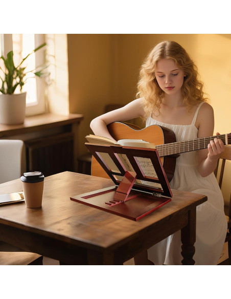 Soporte de Libro de Bambú Ajustable Muracktange 23x33 cm