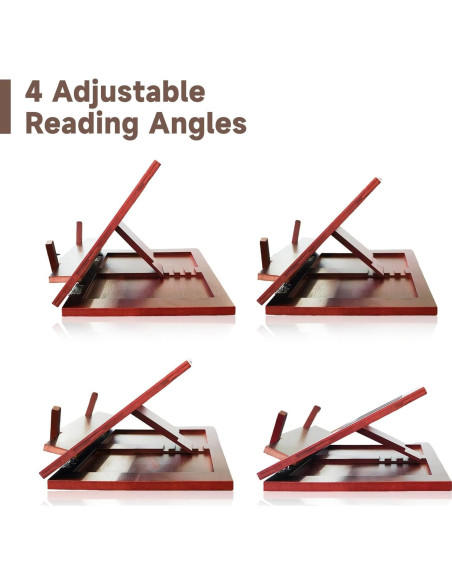 Soporte de Libro de Bambú Ajustable Muracktange 23x33 cm