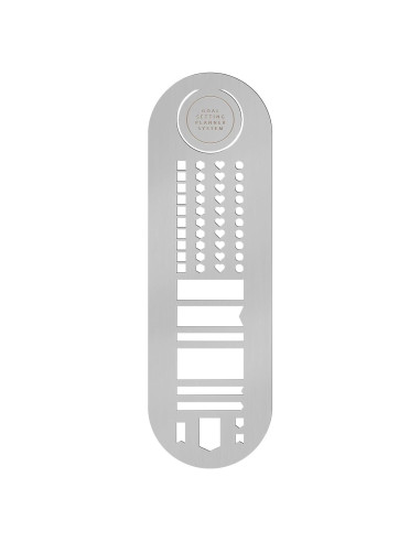 Marcador de Plantilla de Acero Inoxidable Skyygemm 20x6 cm