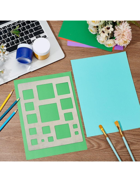 Plantilla Cuadrada PH PandaHall Acero Inoxidable 190x250 mm Plantilla Cuadrada PH PandaHall Acero Inoxidable 190x250 mm