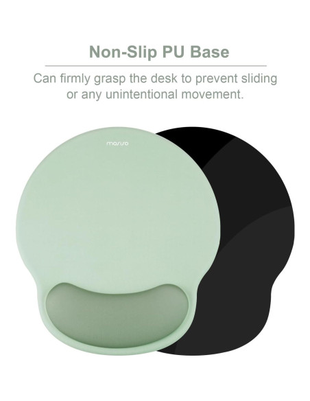 Almohadilla Ergonómica para Mouse MOSISO Verde Antiguo 24.5x22cm